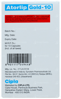 Atorlip Gold 10 Capsule 10 Atorlip Gold 10 Capsule 10