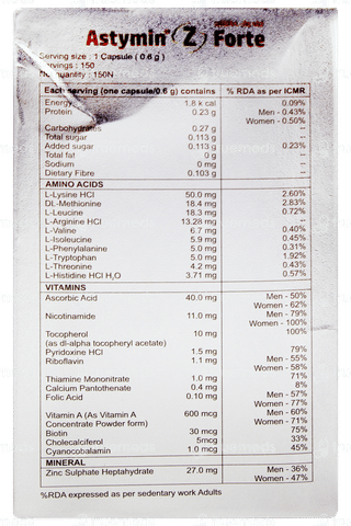 Astymin Z Forte 2 Pack Of 15 Capsules