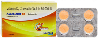 Calcijoint D3 Orange Flavour Sugar Free Chewable Tablet 4
