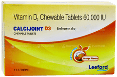 Calcijoint D3 Orange Flavour Sugar Free Chewable Tablet 4