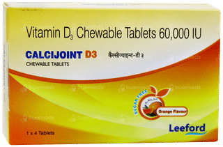 Calcijoint D3 Orange Flavour Sugar Free Chewable Tablet 4
