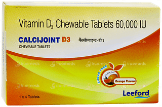 Calcijoint D3 Orange Flavour Sugar Free Chewable Tablet 4