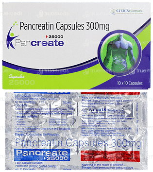 Pancreate 25000 Capsule 10