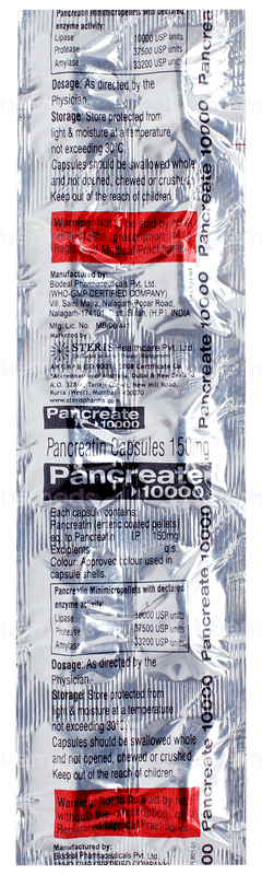 Pancreate 10000 Capsule 10
