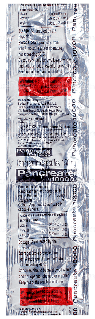 Pancreate 10000 Capsule 10