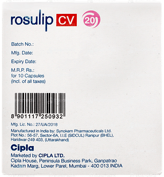 Rosulip Cv 20 Capsule 10