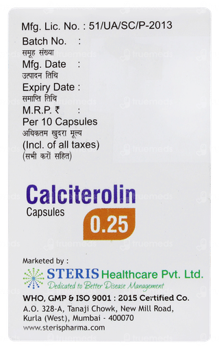 Calciterolin 0.25 Capsule 10