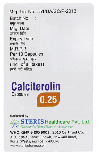 Calciterolin 0.25 Capsule 10