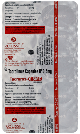 Tacroros 0.5Mg Capsule 10