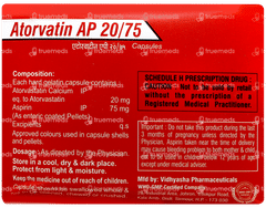 Atorvatin Ap 20/75 Capsule 10