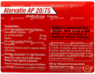 Atorvatin Ap 20/75 Capsule 10