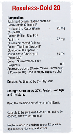 Rosuless Gold 20 Capsule  15 Rosuless Gold 20 Capsule  15