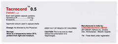 Tacrocord 0.5 Capsule 10 Tacrocord 0.5 Capsule 10