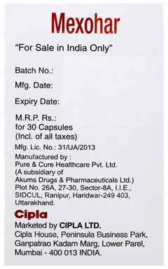 Mexohar 50 Capsule 30