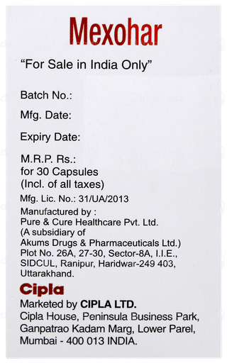 Mexohar 50 Capsule 30