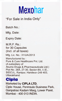 Mexohar 150 Capsule 30 Mexohar 150 Capsule 30