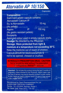 Atorvatin Ap 10/150 Capsule 10 Atorvatin Ap 10/150 Capsule 10