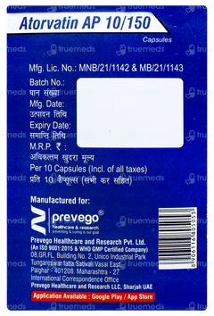 Atorvatin Ap 10/150 Capsule 10 Atorvatin Ap 10/150 Capsule 10