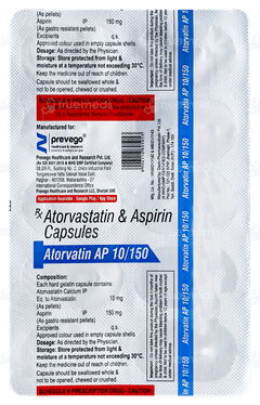 Atorvatin Ap 10/150 Capsule 10 Atorvatin Ap 10/150 Capsule 10