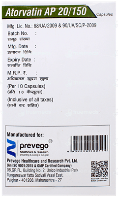 Atorvatin Ap 20/150 Capsule 10