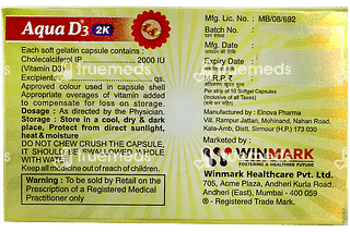 Aqua D3 2k Soft Gelatin Capsule 10