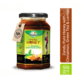 Zandu Pure Honey With Cinnamon Green Tea & Lemon 500gm