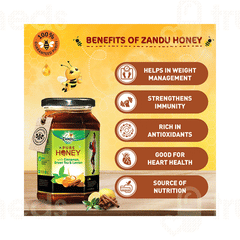 Zandu Pure Honey With Cinnamon Green Tea & Lemon 500gm