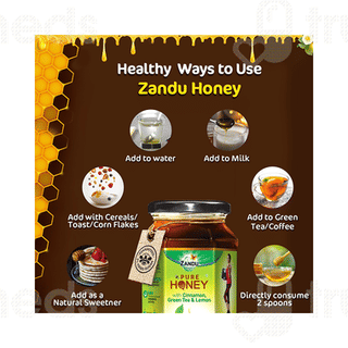 Zandu Pure Honey With Cinnamon Green Tea & Lemon 500gm
