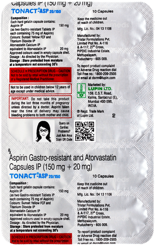 Tonact Asp 20/150 Capsule 10