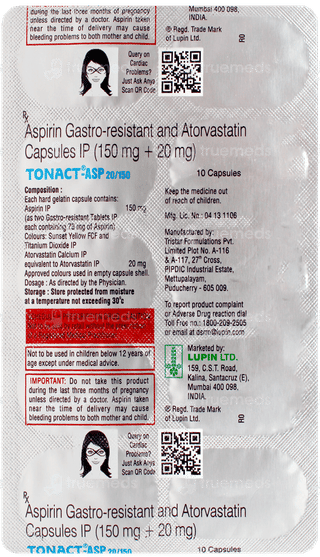 Tonact Asp 20/150 Capsule 10