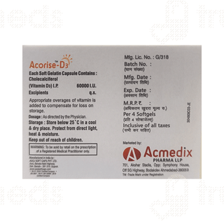 Acorise D3 Soft Gelatin Capsule 4