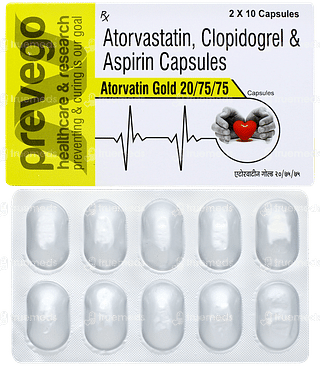 Atorvatin Gold 20/75/75 Capsule 10