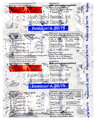 Rosutor A 20/75 Capsule 20
