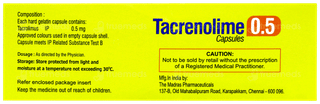 Tacrenolime 0.5 Capsule 10