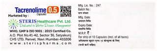Tacrenolime 0.5 Capsule 10