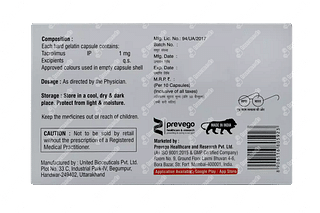 Tacrolius 1 MG Capsule 10