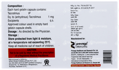 Tacrolius 1 Capsule 10 Tacrolius 1 Capsule 10