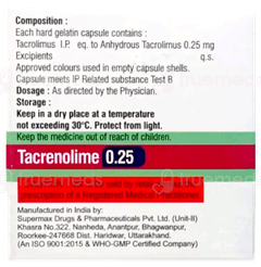 Tacrenolime 0.25 Capsule 10