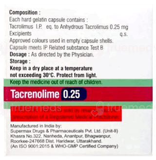 Tacrenolime 0.25 Capsule 10