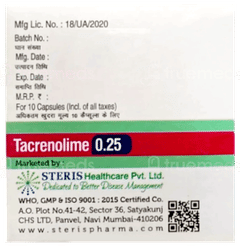 Tacrenolime 0.25 Capsule 10