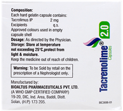 Tacrenolime 2.0 Capsule 10 Tacrenolime 2.0 Capsule 10