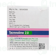 Tacrenolime 2.0 Capsule 10 Tacrenolime 2.0 Capsule 10