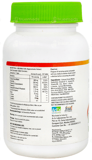 Bonydil Green Apple Flavour Chewable Tablet 30