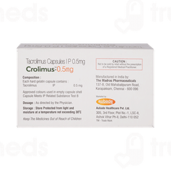 Crolimus 0.5mg Capsule 10 Crolimus 0.5mg Capsule 10