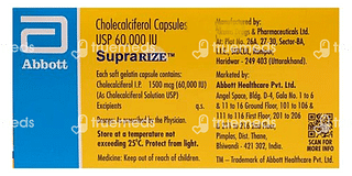 Supra Rize Cholecalciferol Usp 1500 MCG Capsule 4