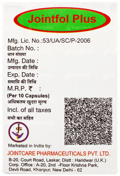 Jointfol Plus Capsule 10 Jointfol Plus Capsule 10