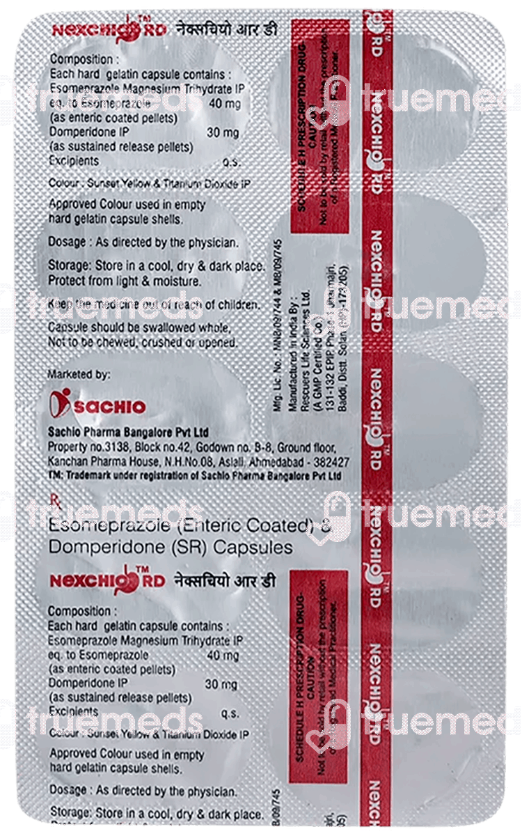 Nexchio Rd 40/30 MG | Order Nexchio Rd 40/30 MG Capsule Online at Truemeds