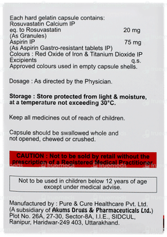 Rosycap Asp 20/75 Capsule 15 Rosycap Asp 20/75 Capsule 15