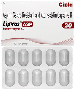 Lipvas Asp 20 Capsule 10 Lipvas Asp 20 Capsule 10