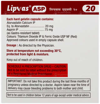 Lipvas Asp 20 Capsule 10